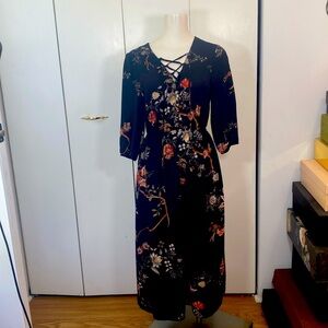 Dex Floral Boho Midi Dress